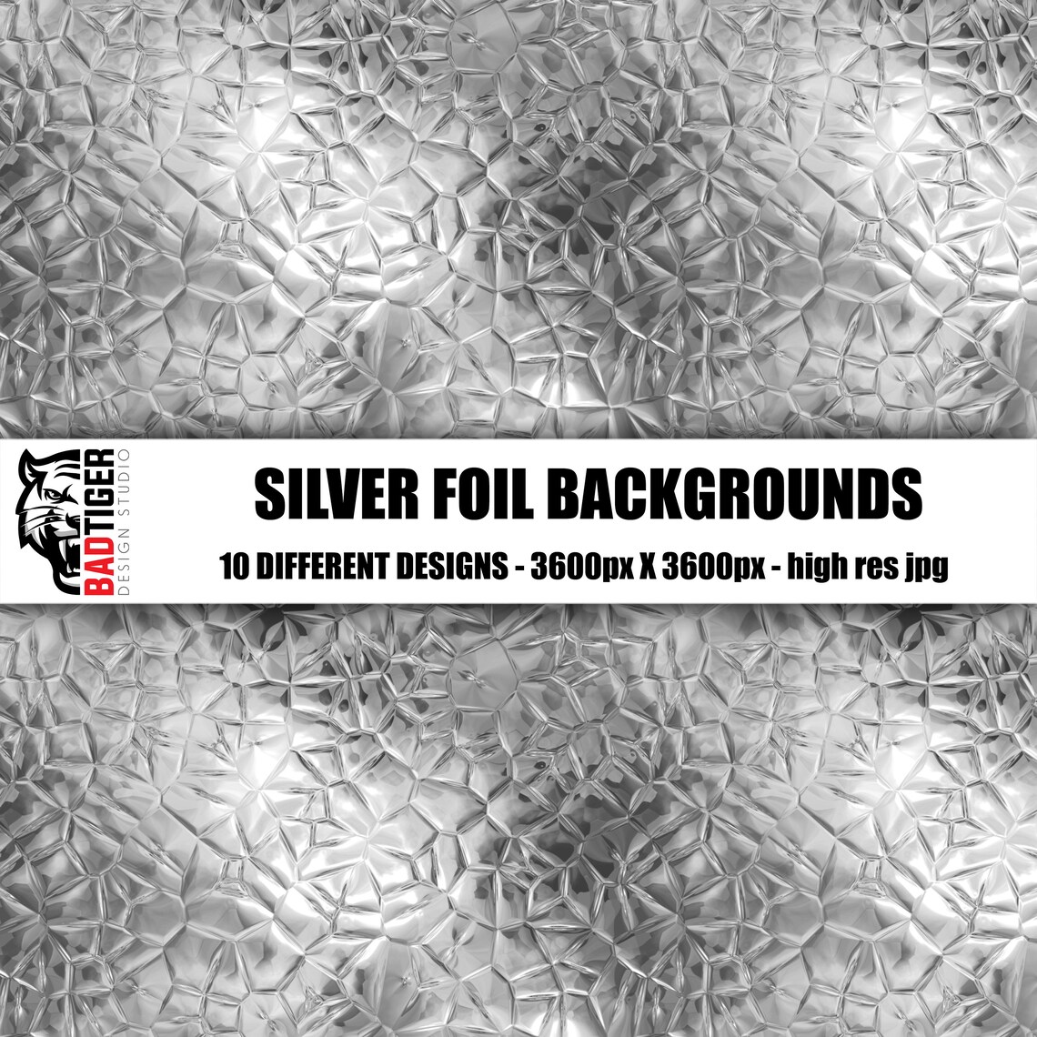 Silver Foil Digital Paper Silver Scrapbook Paper Digital Etsy