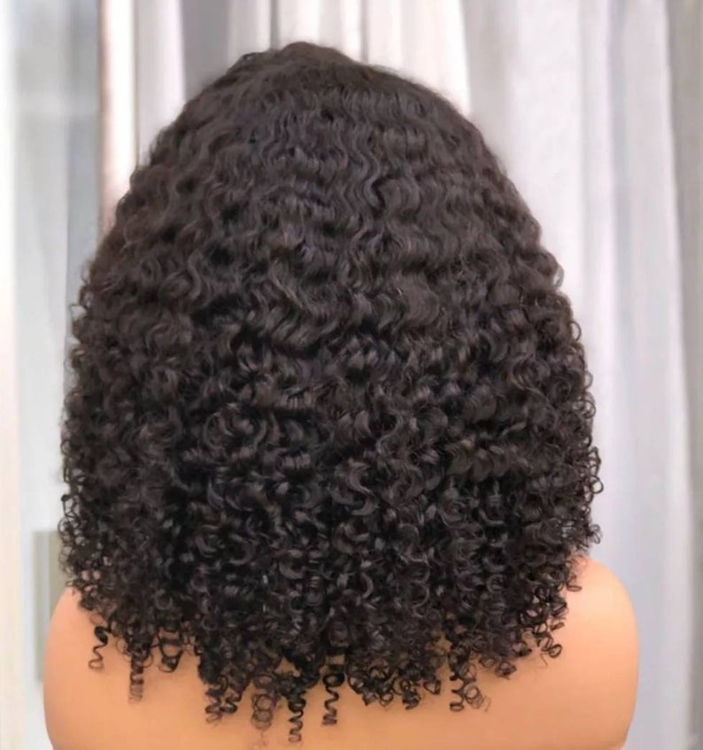 Peruvian Kinky Curly 13 x 3 Lace Front Human Hair Wig | Etsy