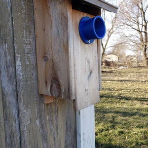 Birdhouse Predator Guard 1.75 Opening. Attracts cavity birds Bluebird, finch, woodpecker. Multiple styles, colors 画像 4