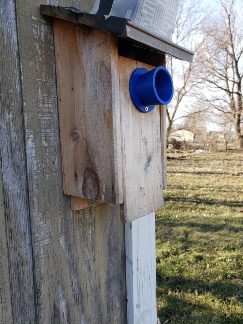 Birdhouse Predator Guard 1.75 Opening. Attracts cavity birds Bluebird, finch, woodpecker. Multiple styles, colors image 4