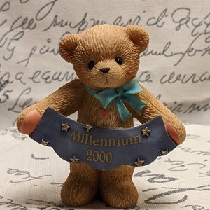 Cherished Teddies/Millennium Bear /1999/P. Hillman/Enesco Corp/#663883A/Gift for Friend/Vintage Collectible/Year 2000 Bear