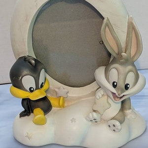 Jahrgang michel & Unternehmen Fotorahmen, Warner Brüder, Baby Bugs Hase, Baby Daffy Ente, Baby-Dusche-Geschenk, Kinderzimmer Dekor, Kinderzimmer Dekor