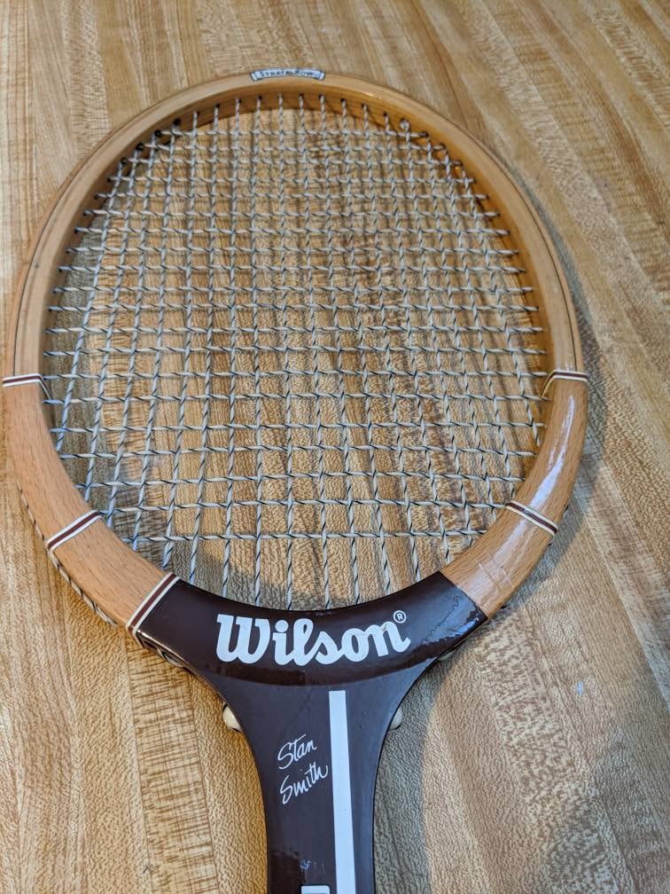 Rare Wilson Medalist Vintage Wooden Wood Tennis Racket Cup Strata-Bow 4 1/2