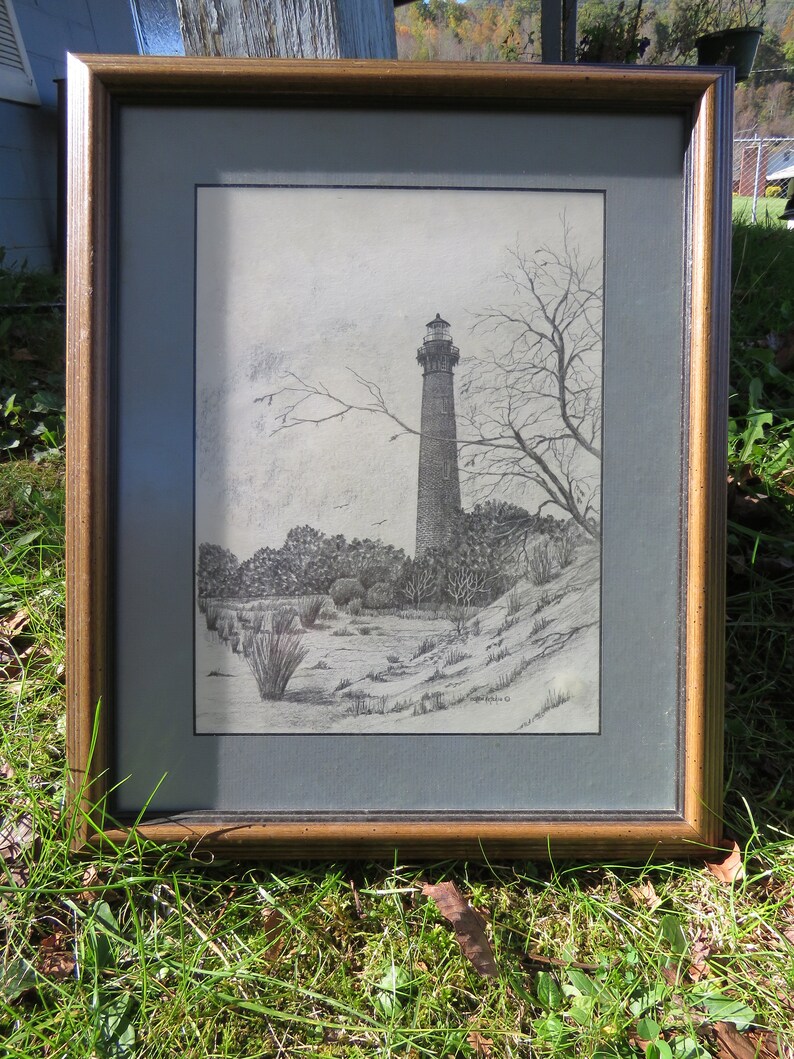 Cotton Ketchie Lighthouse Framed Art/Currituck Beach Etsy