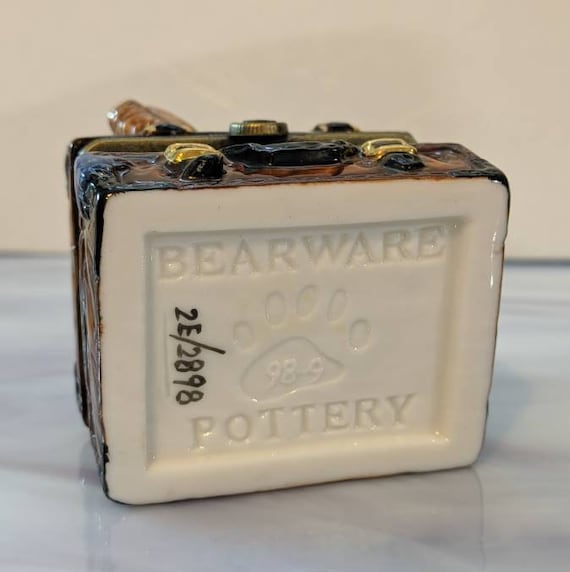 Boyds Bears,bearware Pottery,trinket Box,hinged Jewelry Box,bear