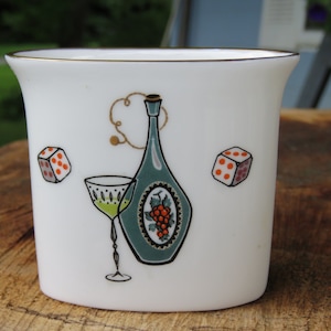 Königliche Worcester feine Knochen China/Made in England/Trinket Cup/Bleistift Halter/dekorative Knick Knack/Wein/Würfel/Karten