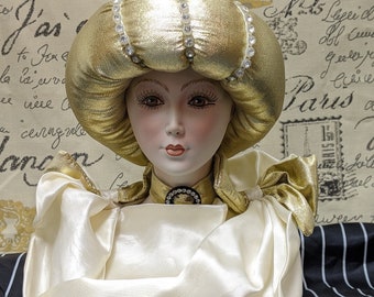 Belombre Porcellana Les Poupees Fine Porcelain Doll Bust|Vintage Porcelain Centerpiece|Made in Italy