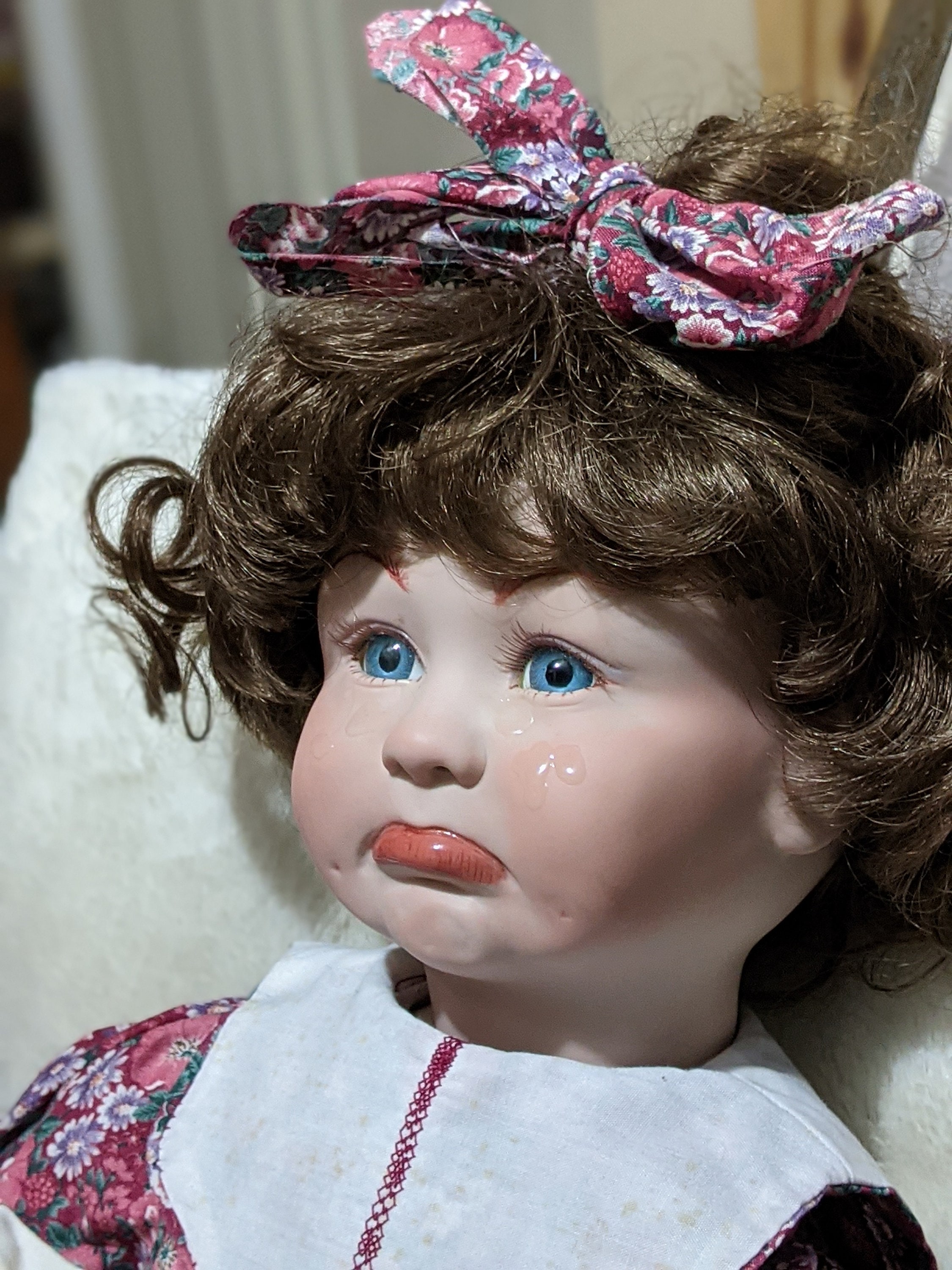 Vintage Handmade Porcelain Baby Doll With Bunny/realistic Etsy