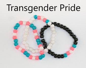 Transgender Pride Bracelet - Optional Custom Pronouns