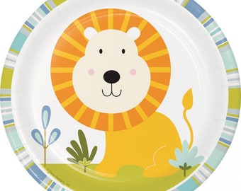 safari baby shower plates and napkins