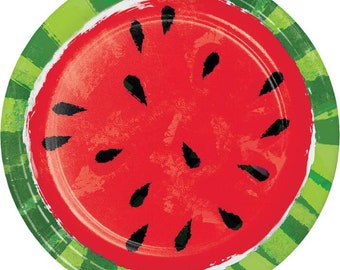 watermelon plates and napkins