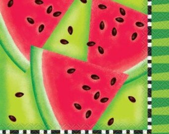 watermelon plates and napkins