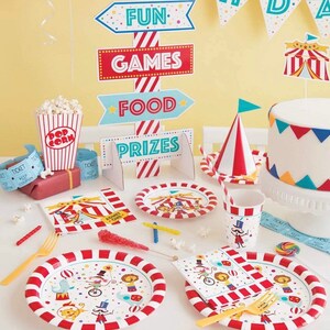 Circus Tent Cake Topper, 8.75 in x 4 in., Circus Carnival Party, 1 count image 3