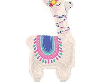 Jumbo 36" Llama Shape Balloon, Foil Balloon, Desert Party, Outdoor Party, Fiesta Party