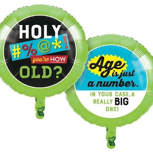CLOSEOUT!! 50% OFF Over the Hill 18” Balloon, Age Humor Balloon, Over the Hill