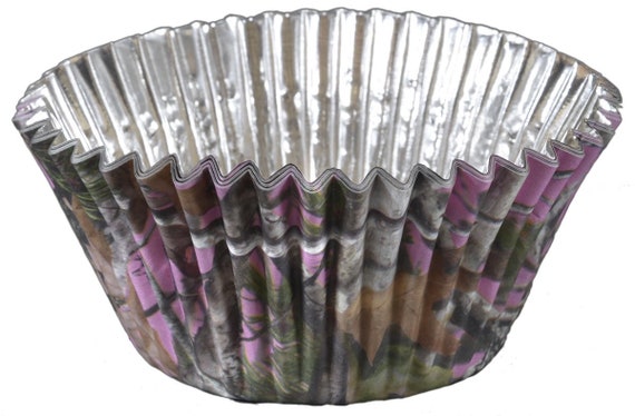 Havercamp Pink Camo Cupcake-Backformen Mit Folie – Hochwertig, Hitzebeständig, Für Muffins, Snacks & Partys (rosafarbenes Tarnmuster)