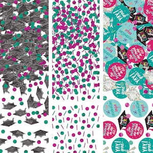 Yay Grad!, Confetti, 1.2 oz, 3 Designs, Graduation Confetti