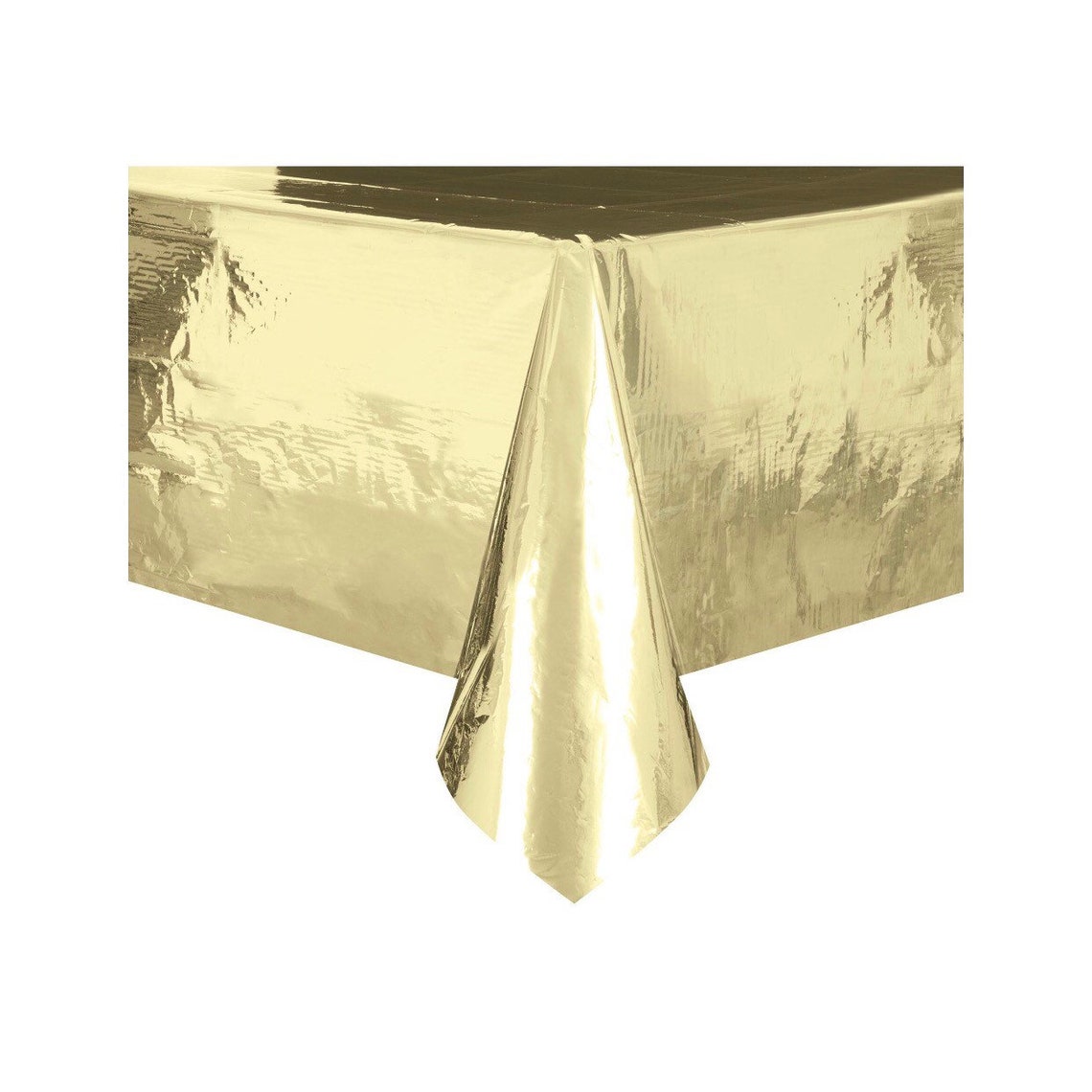 Gold Metallic Table Cover 54 x 108 inches Gold Plastic Etsy