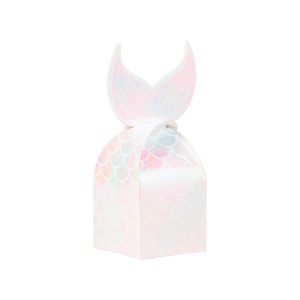 Iridescent Treat Mermaid Tail Favor Box, Set of 6 treat boxes, Mermaid Party, Unicorn Party