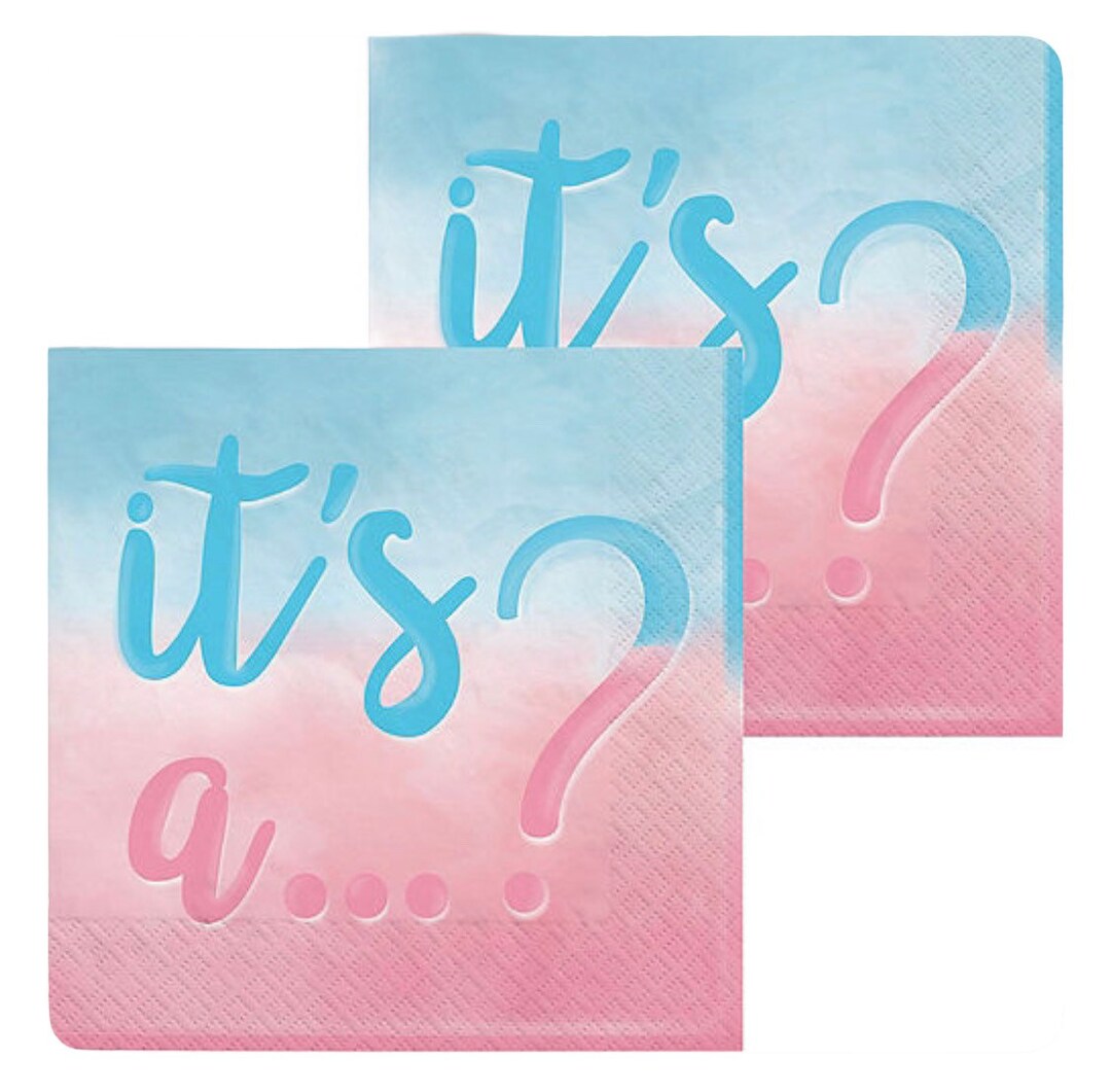 Amscan Gender Reveal 'What Will It Bee' Beverage Napkins | 16-Pack 5 Inch Multicolor Bee Theme Napkins