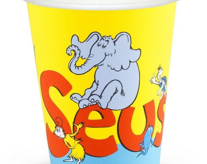 Dr. Seuss 9 Oz. Cups, Set of 8, Dr. Seuss Baby Shower, Cat in the Hat ...