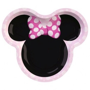 Minnie Mouse Shaped Plates, Set of 8, Minnie Mouse Birthday, Minnie Mouse Baby Shower