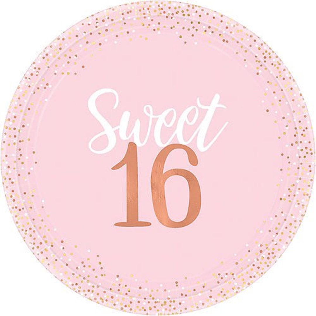 Sweet 16 Dinner Plates, 9 Inch Disposable Plates - Pack Of 18, Party Supplies - View #8