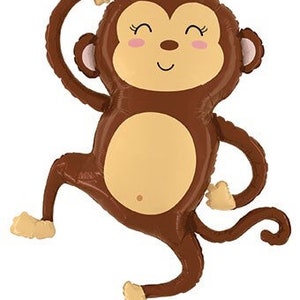 Monkey 33” Balloon, Monkey Birthday Party, Monkey Balloon