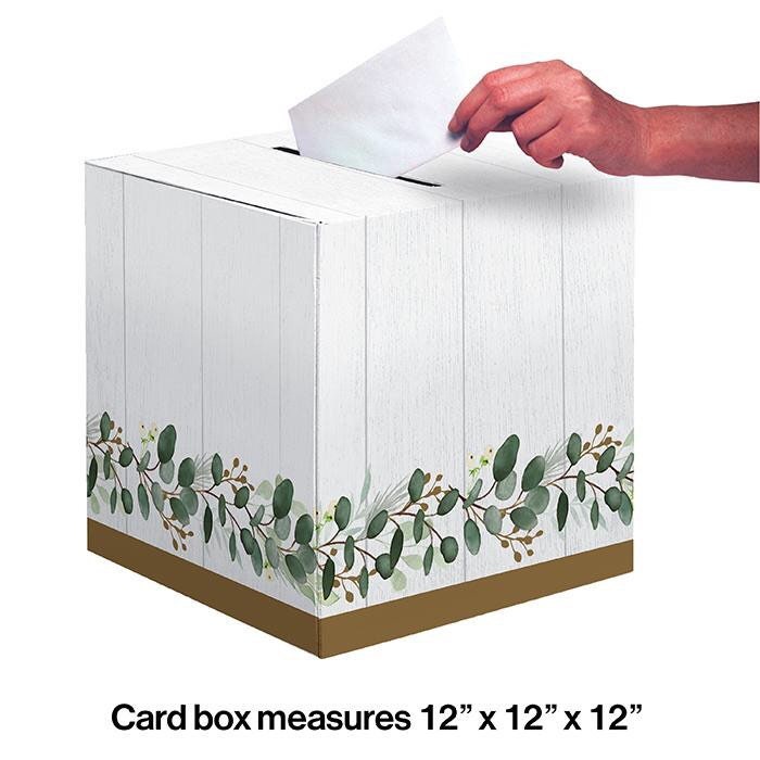 Eucalyptus Greens Card Box 12 Square Bridal Shower Wedding Etsy