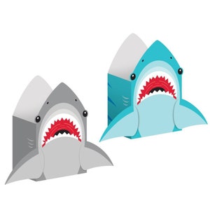 Shark Party Treat Bags, Set of 8, Shark Party Favors, Boy Birthday, Shark Theme Birthday Party