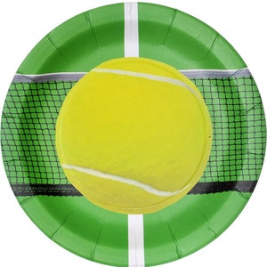 Tennis Dinner Plates 8ct, Tennis Party, Tennis Birthday, Tennis Plates, Tennis Theme Party