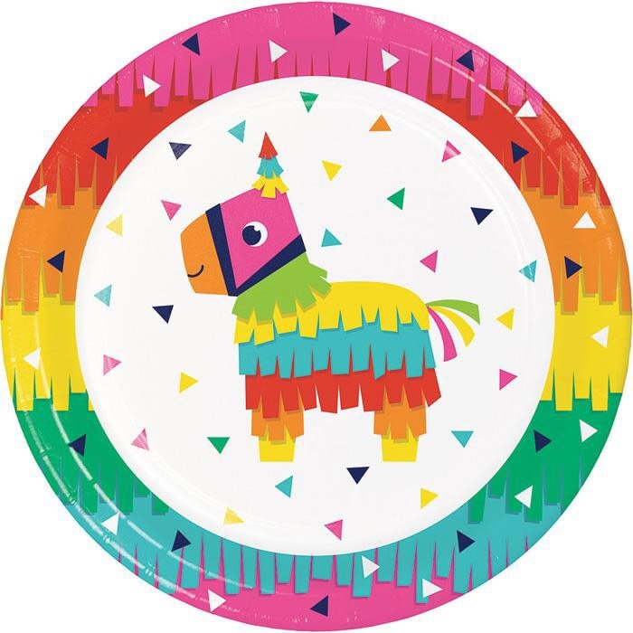 Fiesta Fun Dinner Plates Set of 8 Fiesta Party Fiesta Birthday