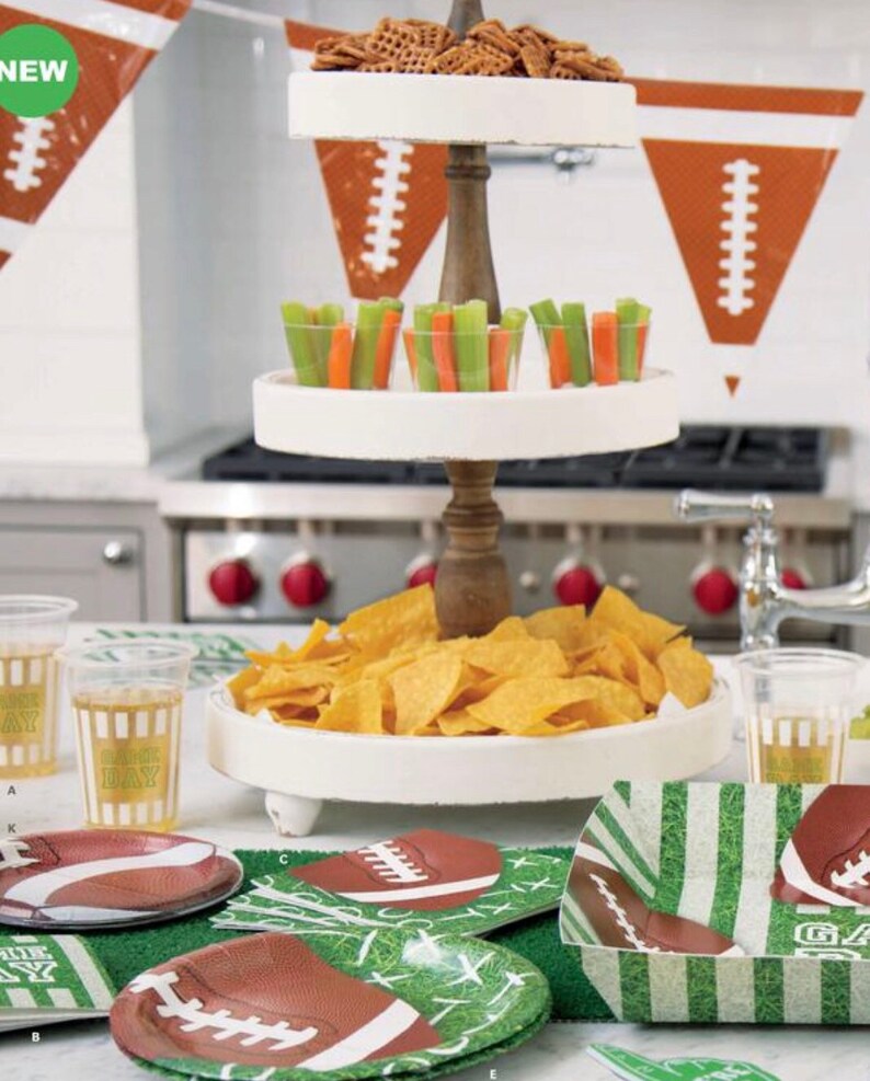 Buy Football Dessert Plates, Set of 8 Plates, Football Party, Football