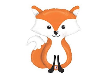 Jumbo 36" Woodland Fox Balloon, Wild One Birthday Party