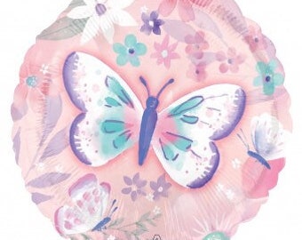 Fluttering Butterflies 18” Foil Balloon, Butterfly Party