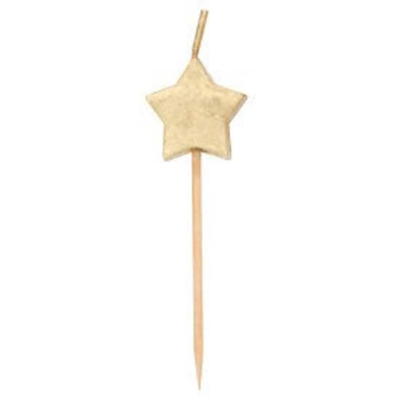 Gold Star Birthday Candles, Set of 6, Birthday Candles, Twinkle Twinkle Little Star 