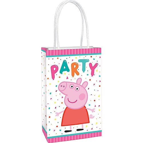 Peppa Pig Paper Party Favor Bags Peppa Pig Treat Bags Set of Etsy