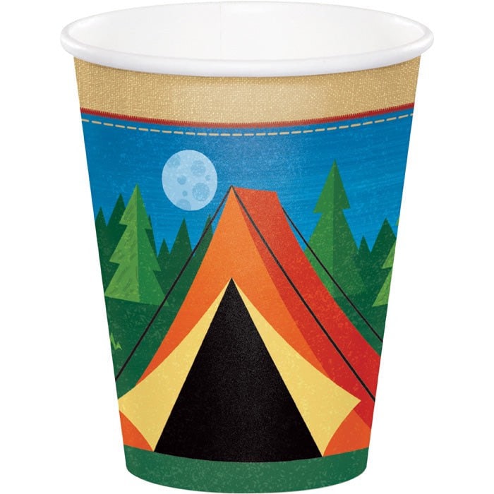 Camp Out Birthday Cup 9ounce 8 Count Camping Party Camping Napkins Camper Birthday