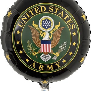U.S. Army 18” Mylar Balloon, Military Party, Military Retirement, Army Theme Birthday Party