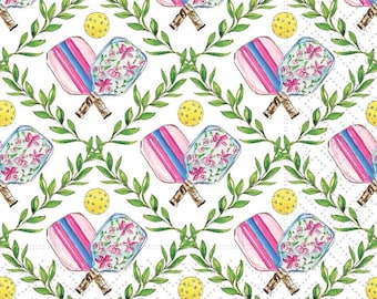Pickleball Beverage Napkins, Set of 20, Pickleball Party Theme