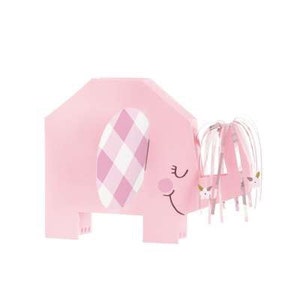CLOSEOUT!! 50% OFF Pink Floral Elephant Table Centerpiece, 9” x 8”, Elephant Themed Party, Elephant Baby Shower