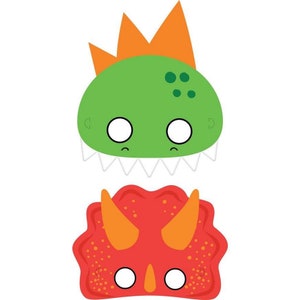 Dino-mite Party Masks, Set of 8, Dinosaur Birthday, Dino Mite Mask
