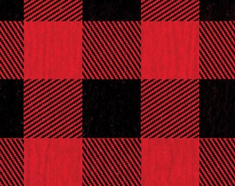 Buffalo Plaid Black and Red Tissue Paper, Set of 12 20”x30” sheets, Lumberjack Party