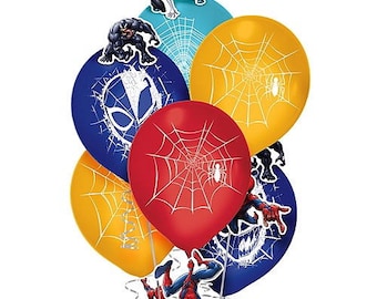 Webbed Wonder Spider-Man Balloon Kit, Set of 6, Super Hero Party, Spider-Man Party, Spider-Man Birthday Party