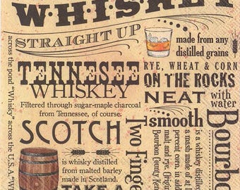 Whiskey Beverage Napkin, 20 Pack, Whiskey Party, Bar Napkins, Retirement Party