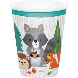 CLOSEOUT!! 50% OFF Wild One Woodland 9 ounce cups, 8 Count, Wild One Theme, Wild One Birthday