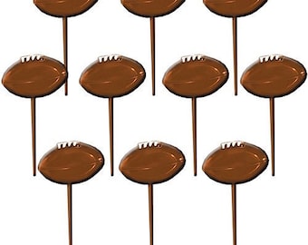 Football Party Picks 36ct 3in Plastic Picks, Football Cupcake Picks