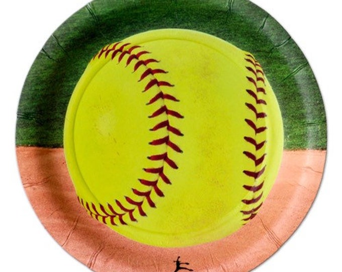 Fastpitch Softball Dessert Plates 8ct Softball Party Etsy