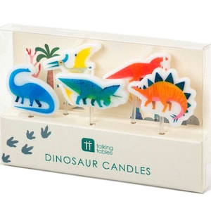 Dinosaur Birthday Candles, Set of 5, Dinosaur Party