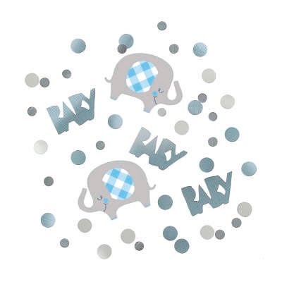 CLOSEOUT 50 OFF Blue Floral Elephant Confetti Elephant table Scatter Elephant Themed Party Elephant Baby Shower